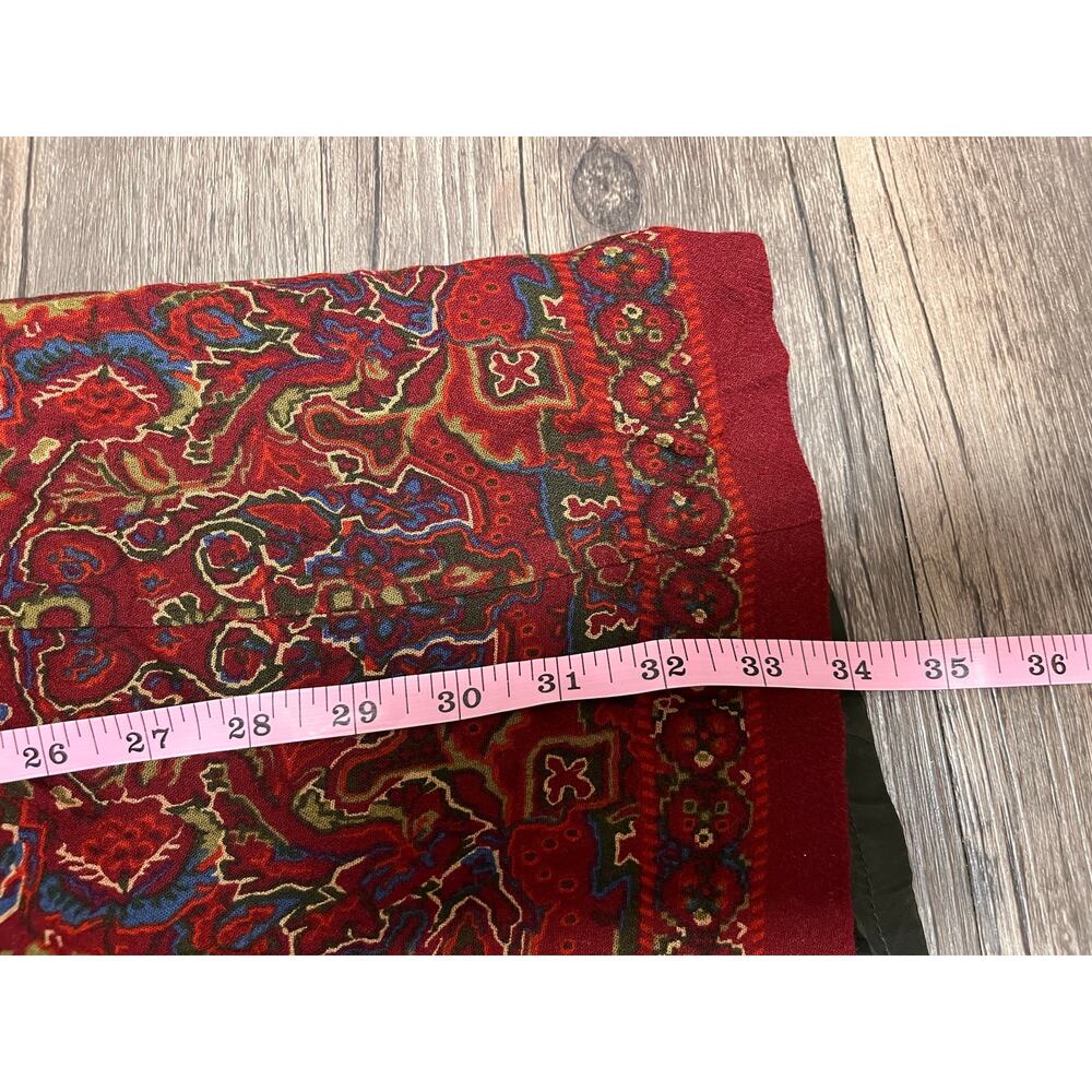 Vintage Lauren Ralph Lauren Paisley Wrap Midi Skirt Wool Blend Boho 6 Equestrian - Picture 9 of 10